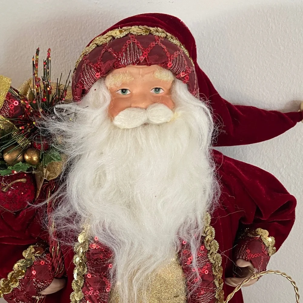 Santa Tree Topper 16” tall - Picture 2 of 6